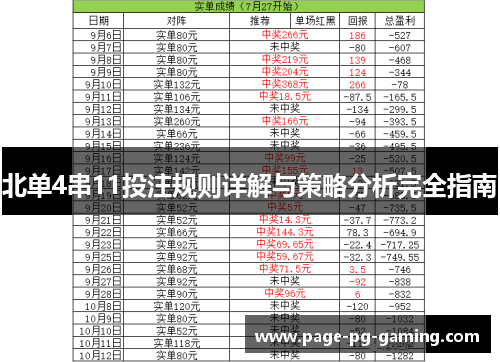北单4串11投注规则详解与策略分析完全指南