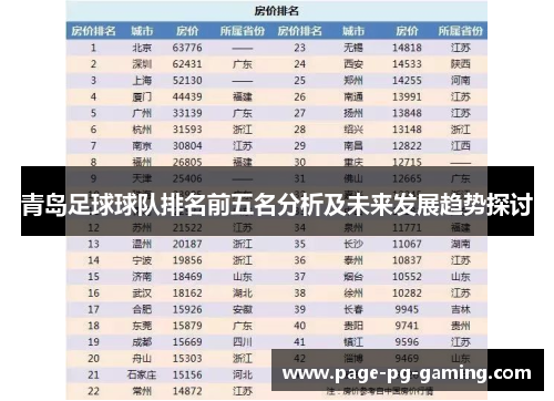 青岛足球球队排名前五名分析及未来发展趋势探讨
